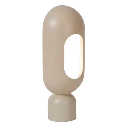 Lucide BARRIS - Tafellamp - 1xE27 - Taupe - detail 1